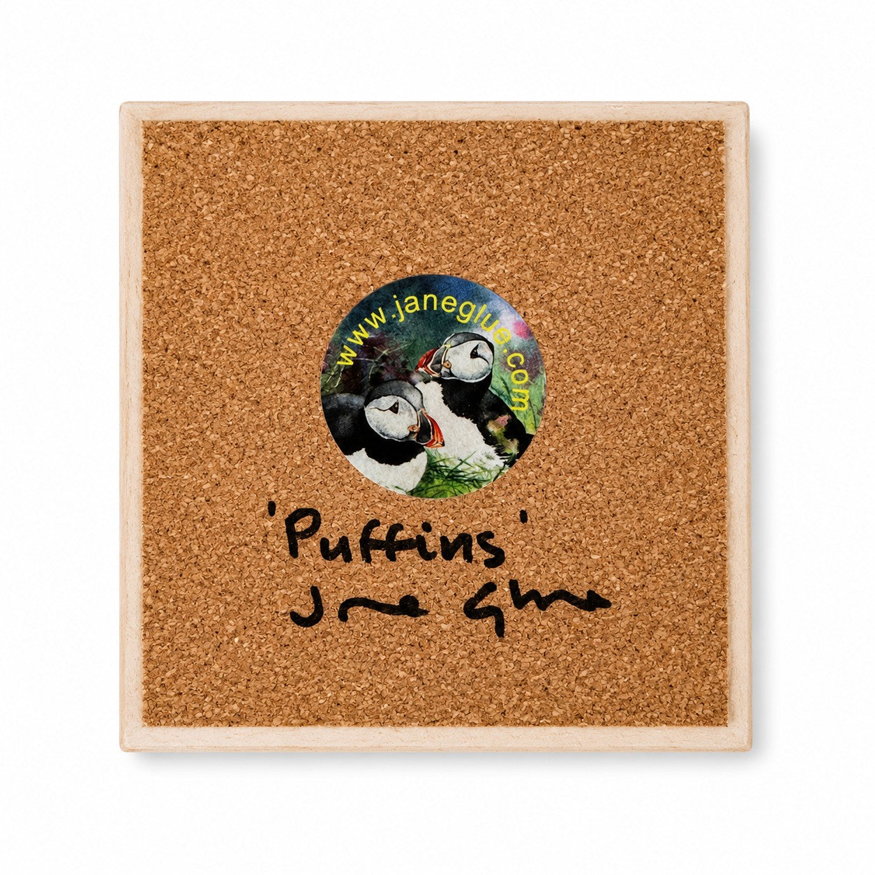 Small ceramic tile/Puffins