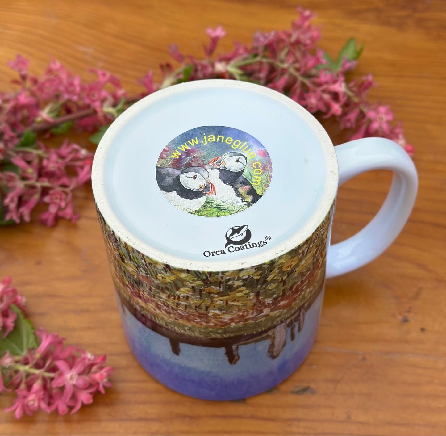 Ceramic mug/Dandelions at The Ring of Brodgar