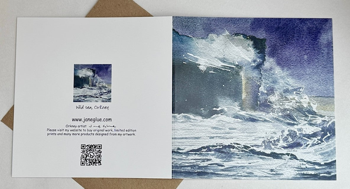Large Card - Wild sea, Orkney