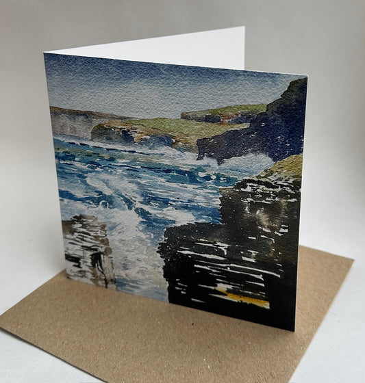 Large Card - Rough sea at North Birsay