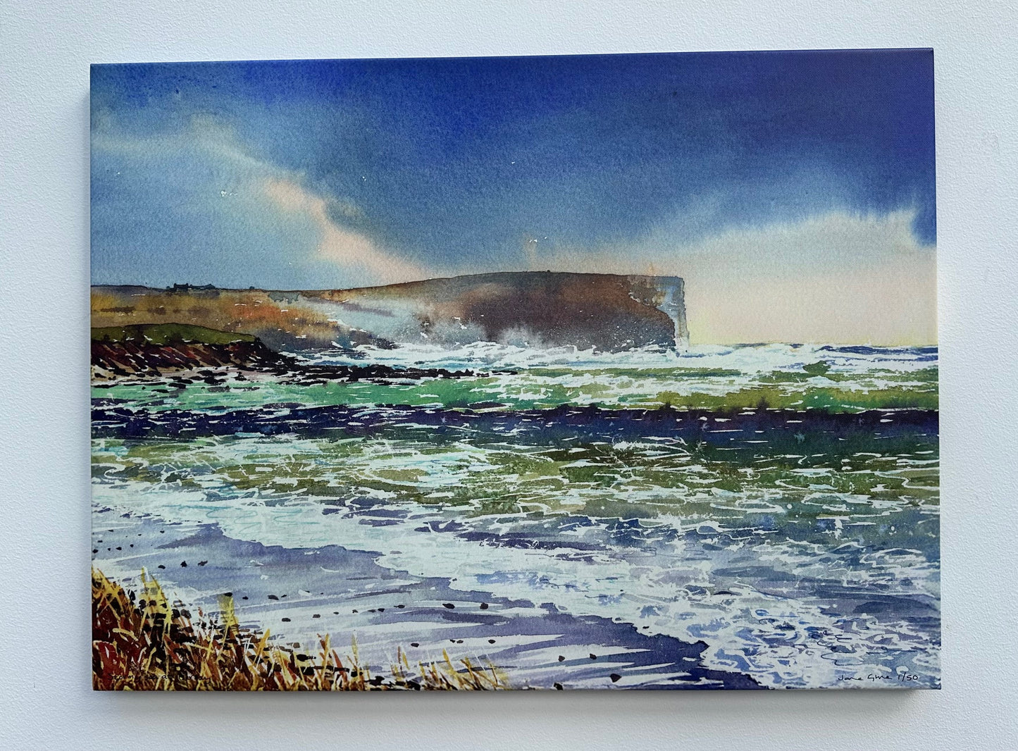 Canvas print/Stormy sea at Birsay