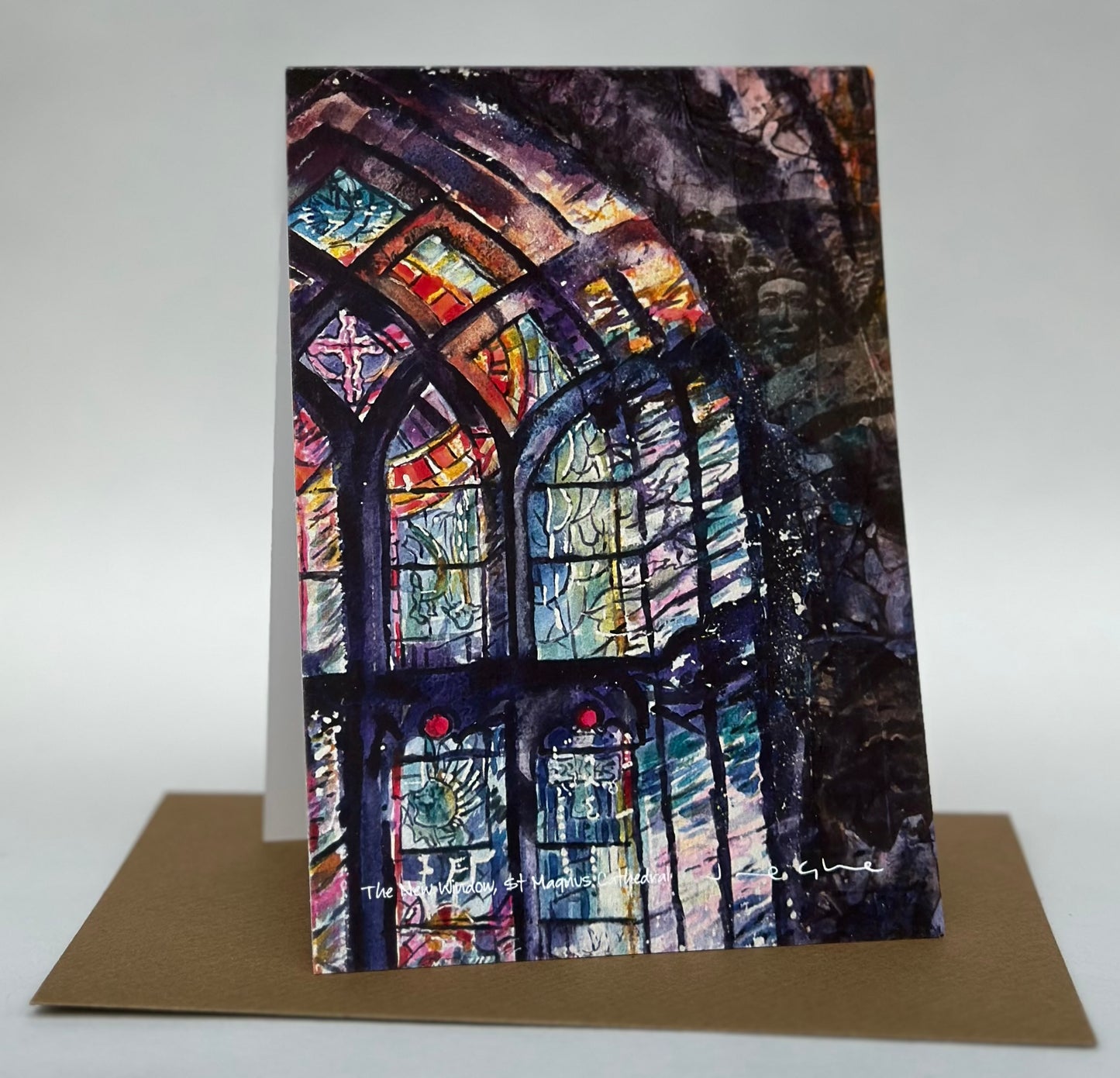 Card - The new window, St Magnus cathedral