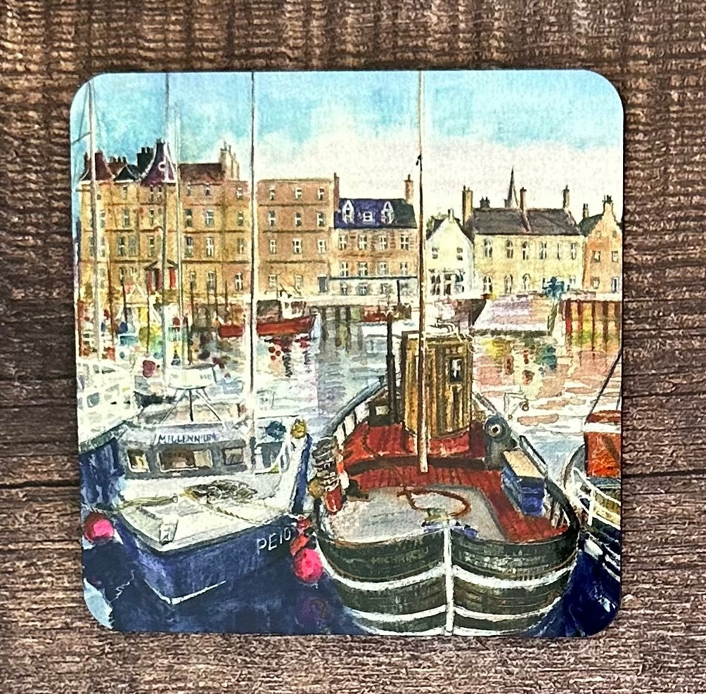 Coaster/Kirkwall harbour with boats