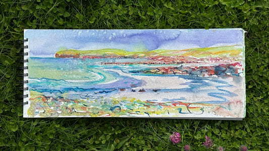 NEW! Original watercolour painting/Summertime in Westray