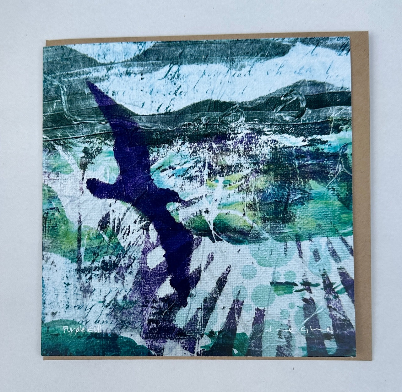 Large Card -  Purple gull