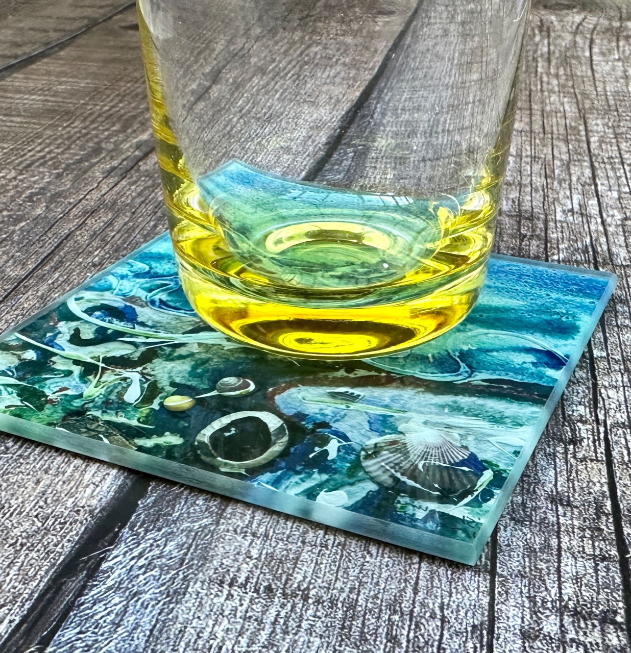 Glass coaster/Shorelines