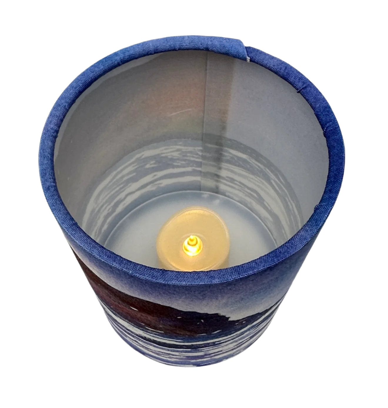 Small candle lamp/Rough sea at warebeth, Orkney