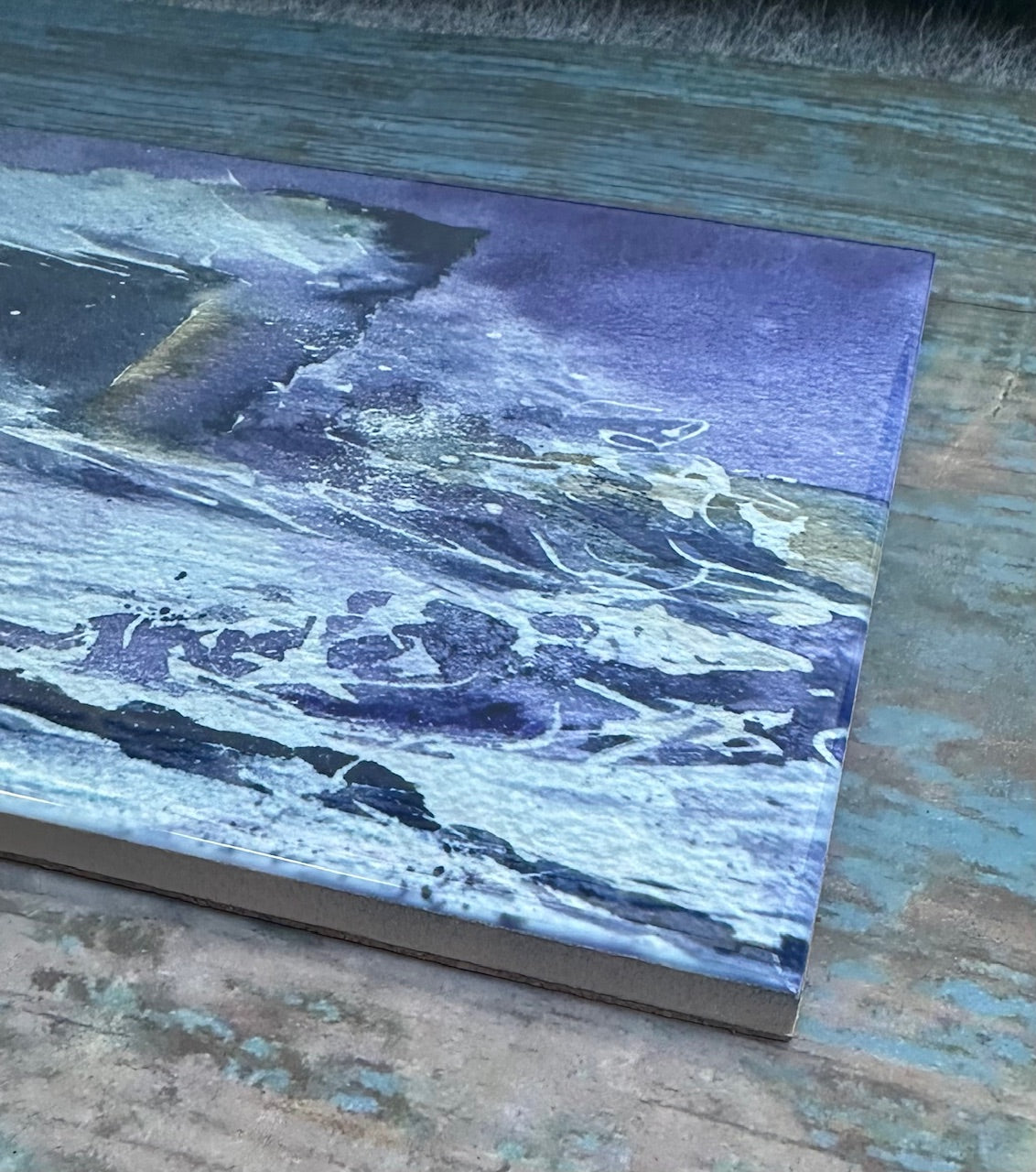 Large ceramic tile/Wild sea, Orkney