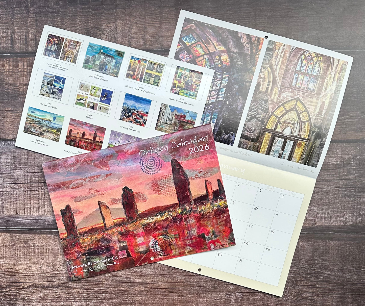 Pack of 3 Jane Glue 2026 Calendars