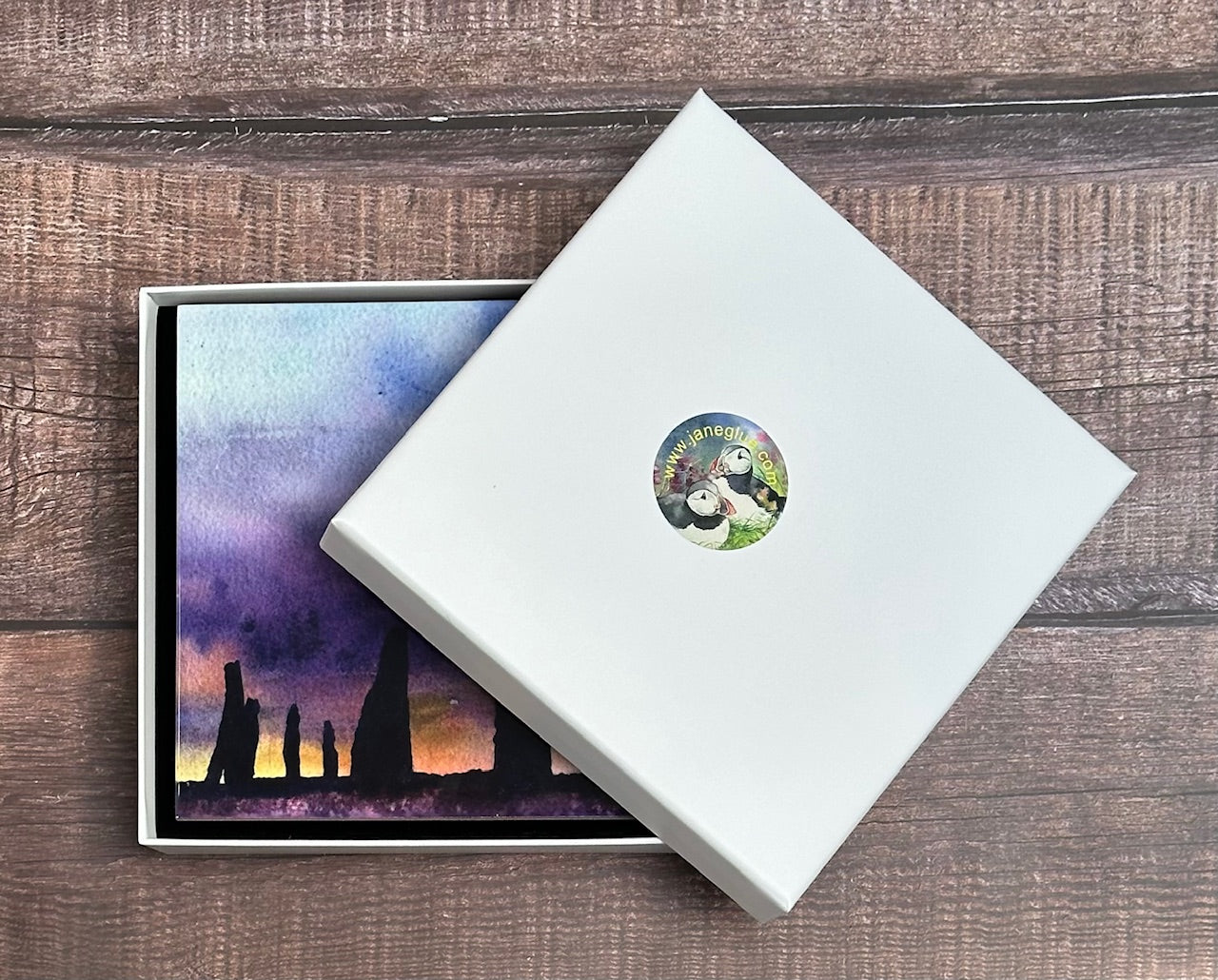 Medium ceramic tile/Dark sunset at The Ring of Brodgar