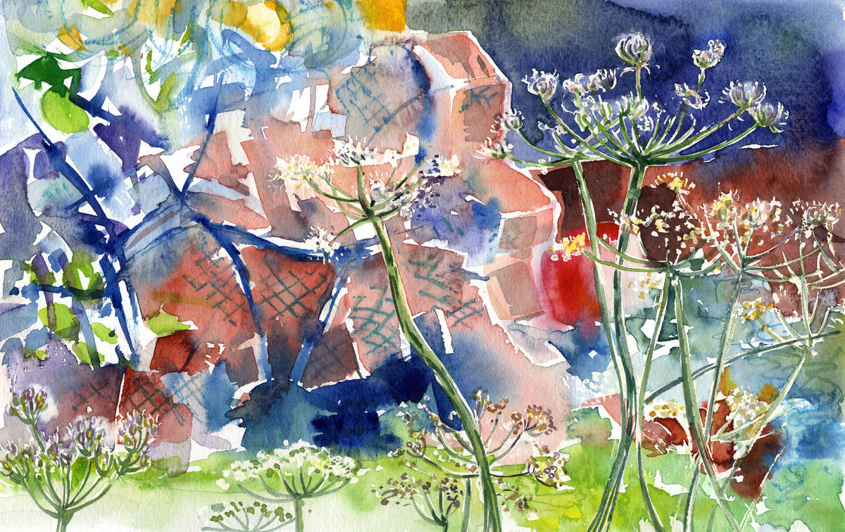 Limited edition print/Cow parsley and creels