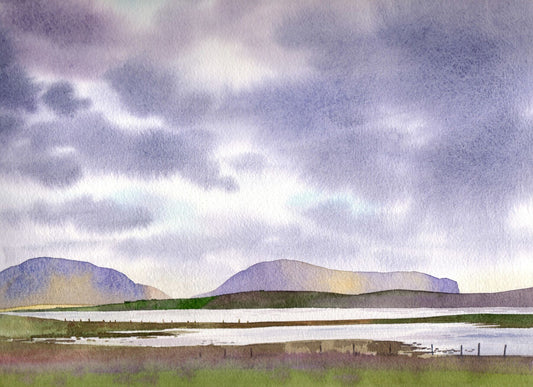 Limited edition print/The Hoy hills on a winters day