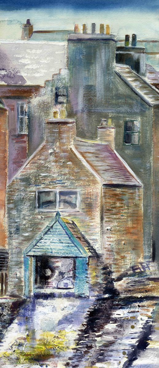 Limited edition print/Stromness houses and shapes