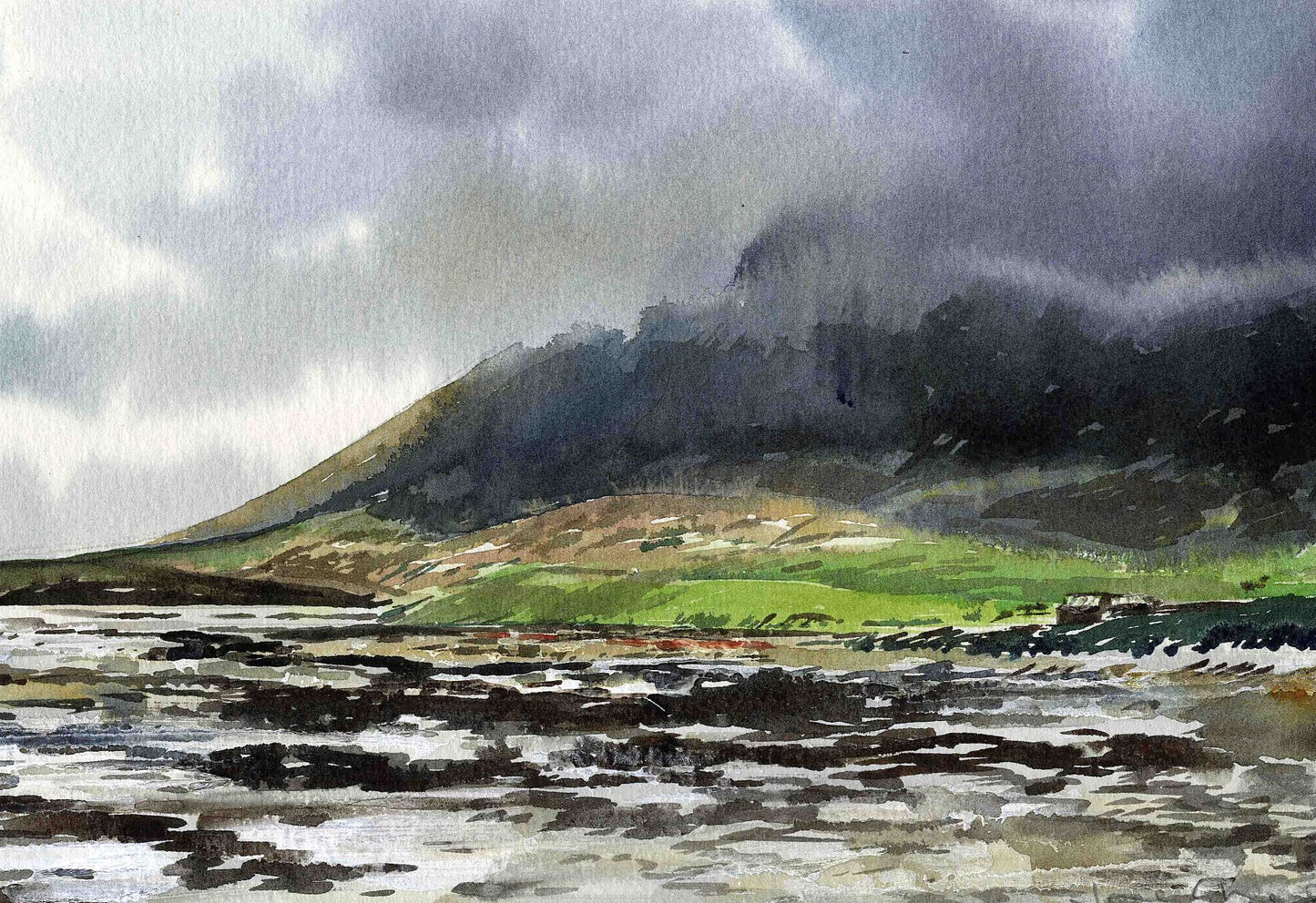 Limited edition print/Rainstorm and mist over Hoy