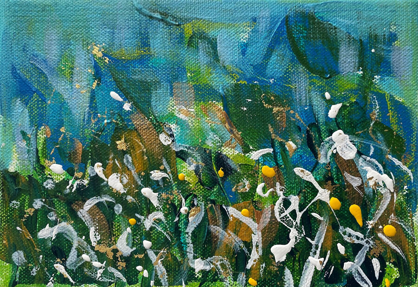 Limited edition print/Gold and green grass