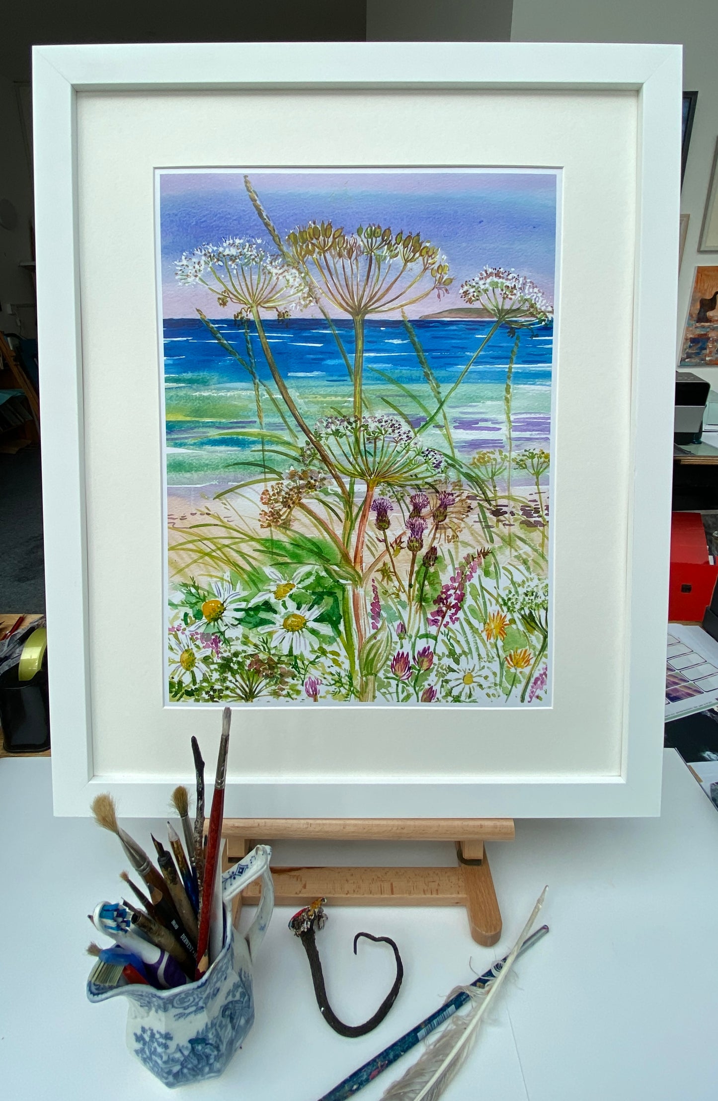 Limited edition print/Cow parsley on the shoreline