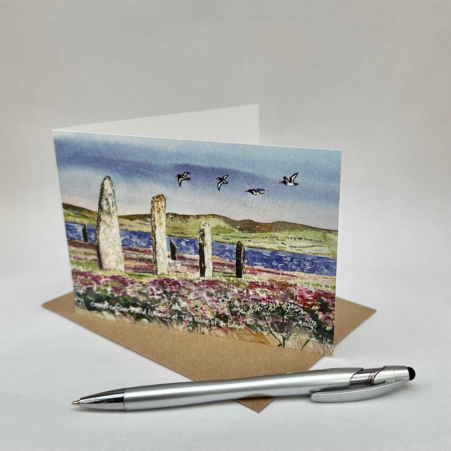 Card - Oystercatchers and Curlews at the Ring of Brodgar