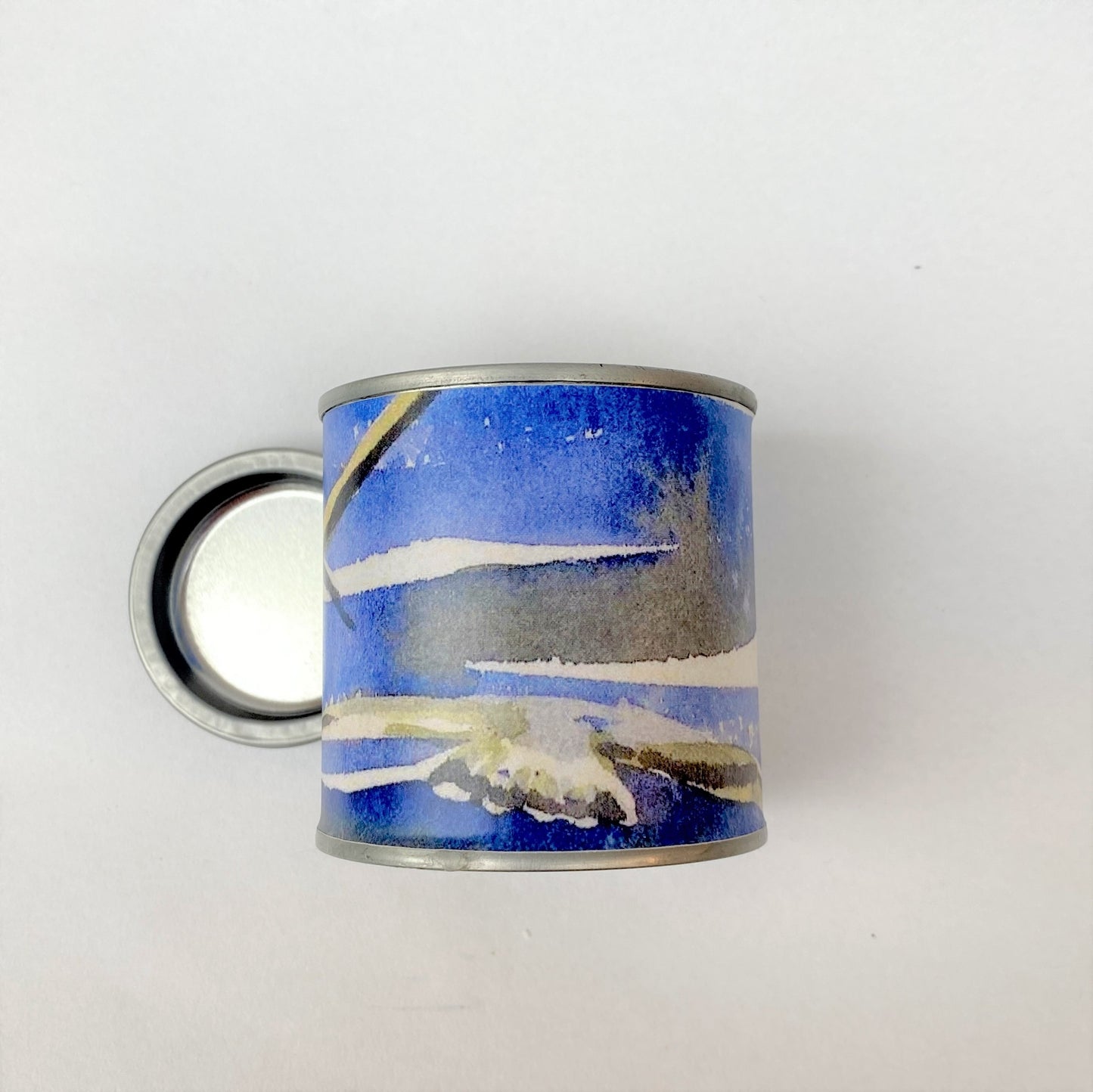 Small candle in a tin/Gulls and waves