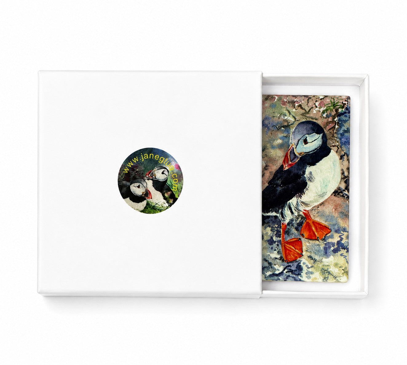 Small ceramic tile/Puffin Twins