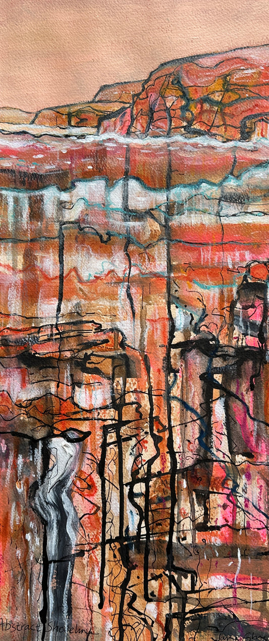 NEW! Original painting/ Abstract shoreline