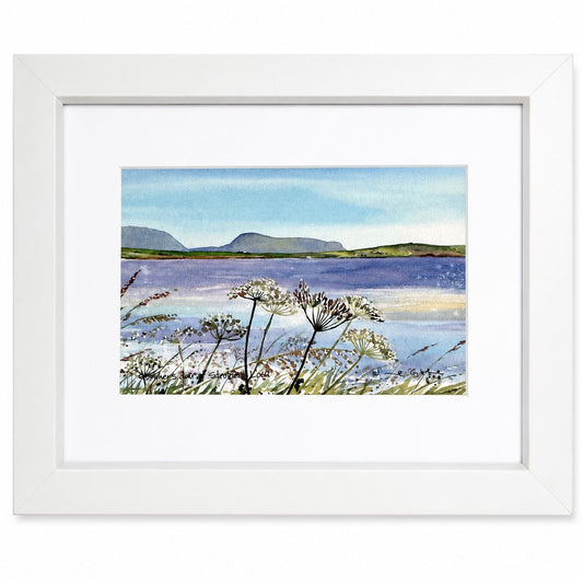 Small framed print/Summers day at Stenness loch