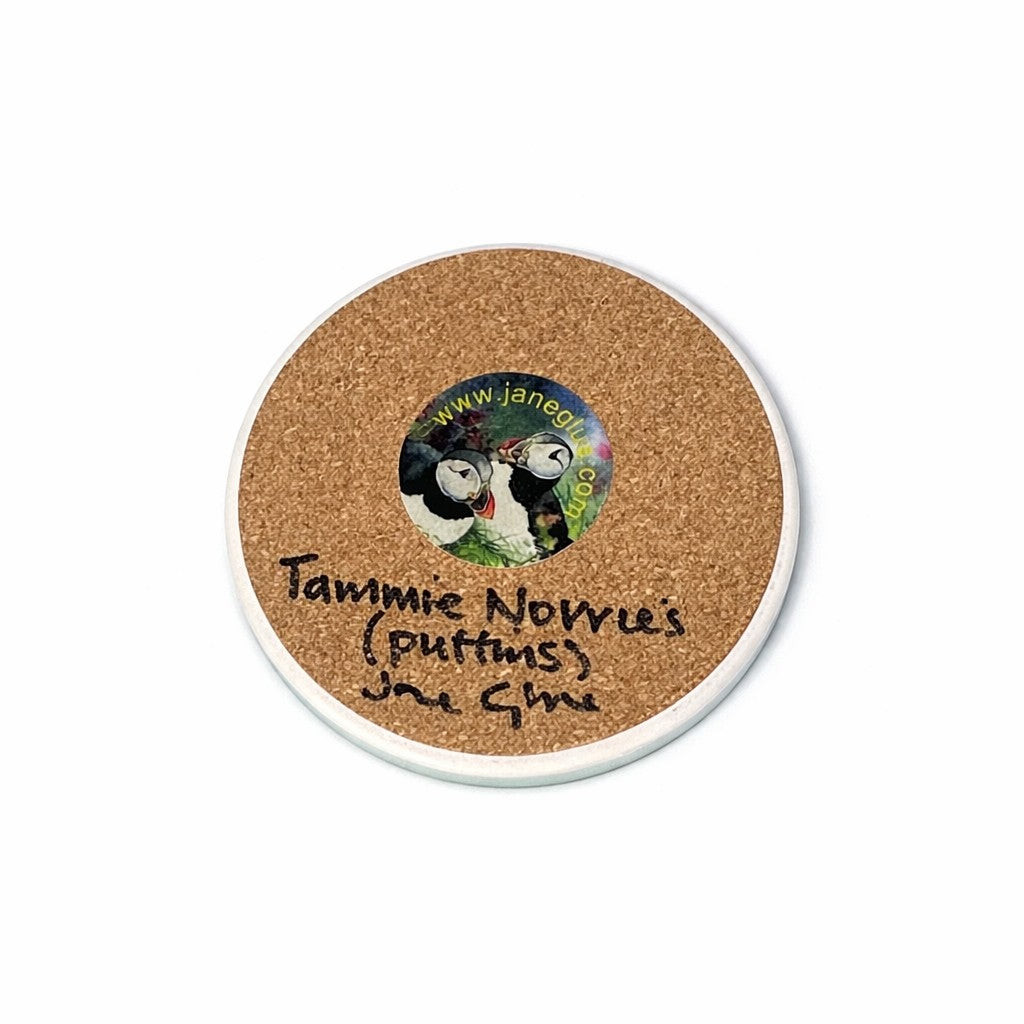 Ceramic coaster/Tammie norries(puffins)