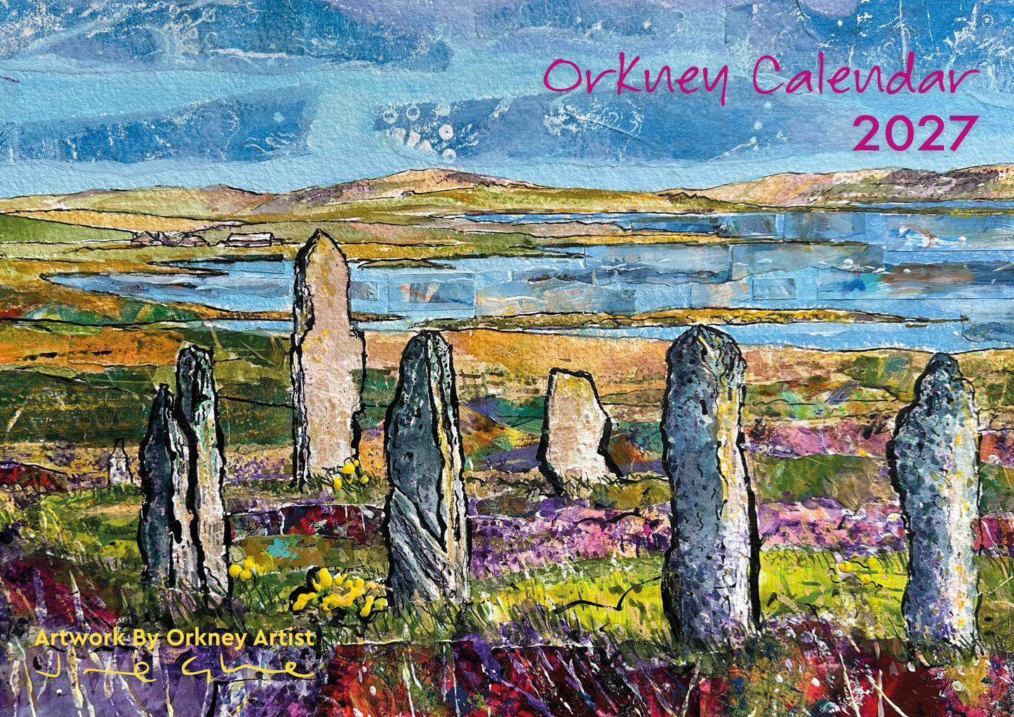 Pack of Three Jane Glue 2027 Orkney Wall Calendars