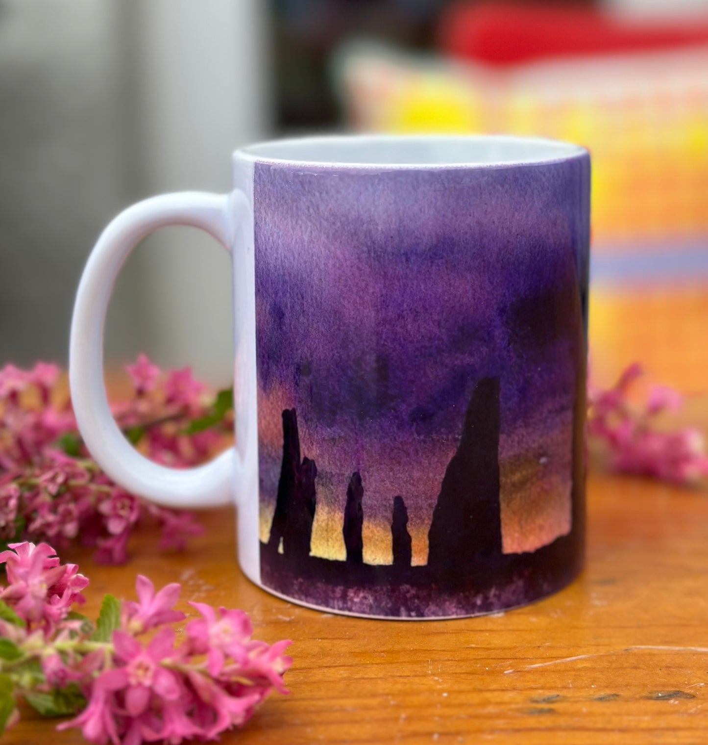 Ceramic mug/Dark sunset at The Ring of Brodgar