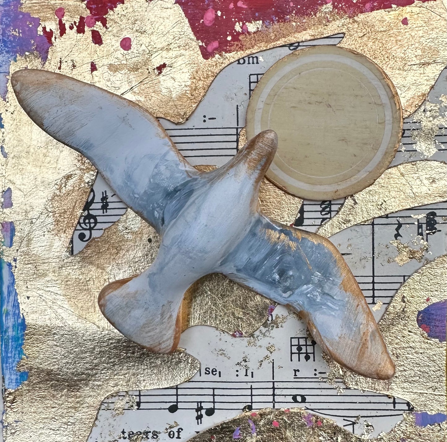 Original painting/Flying with the golden sun