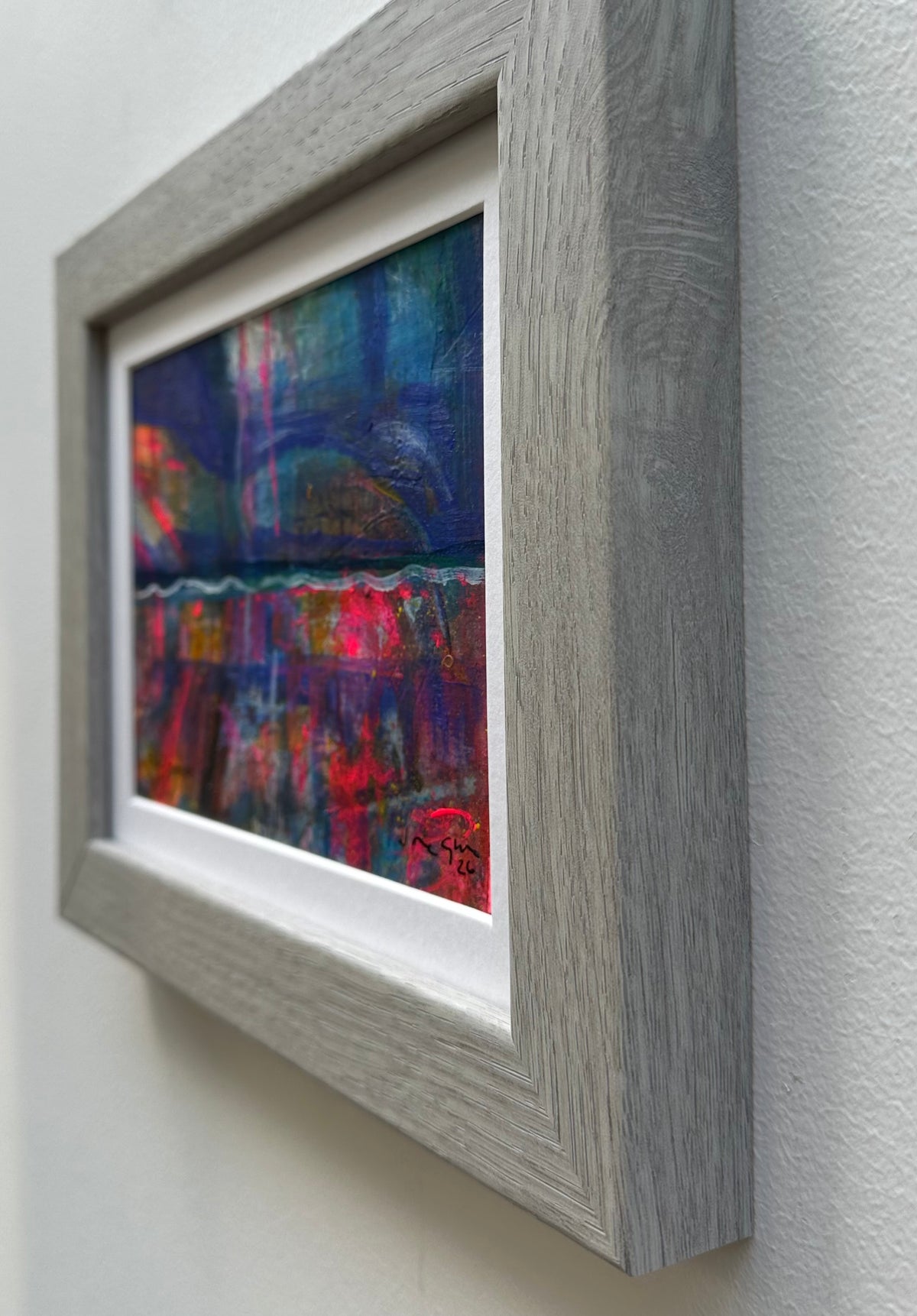 NEW! Original mixed media painting/Hoy sunset