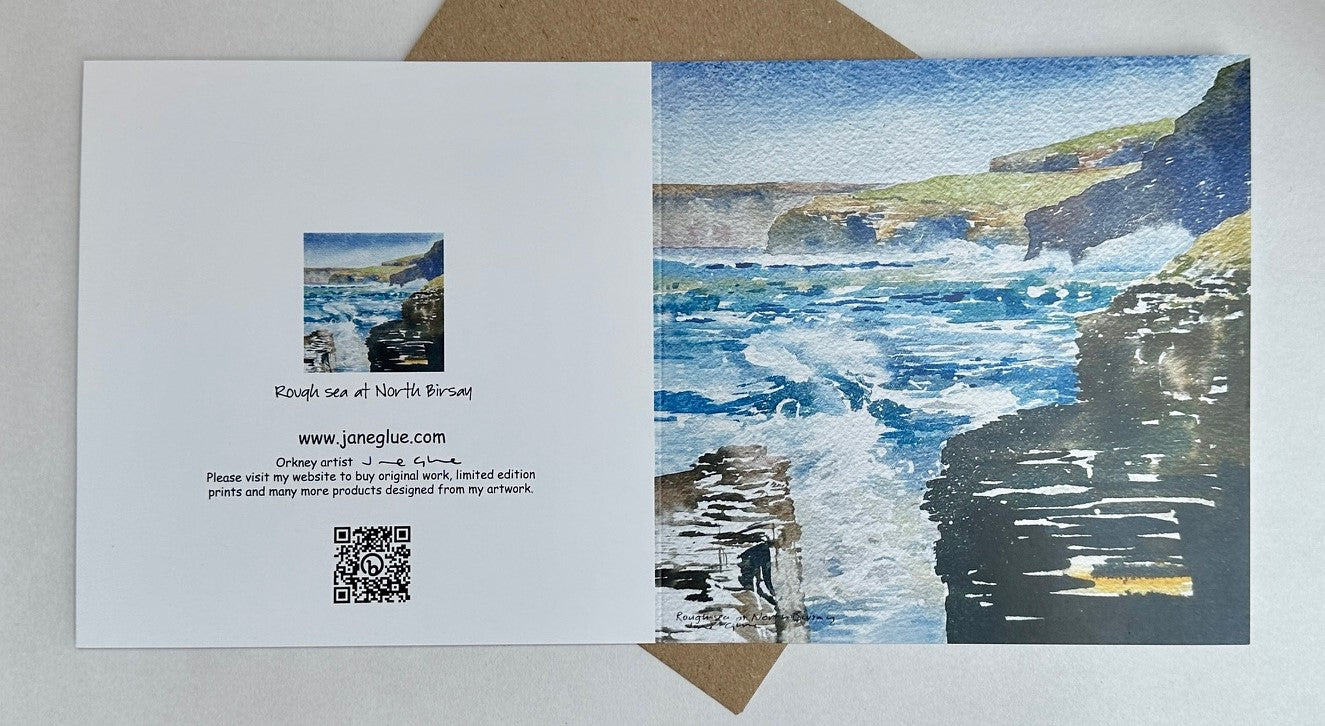 Large Card - Rough sea at North Birsay