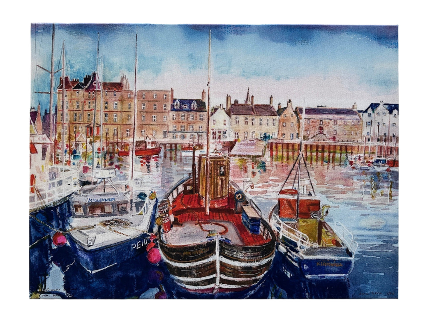 Canvas print/Kirkwall harbour with boats