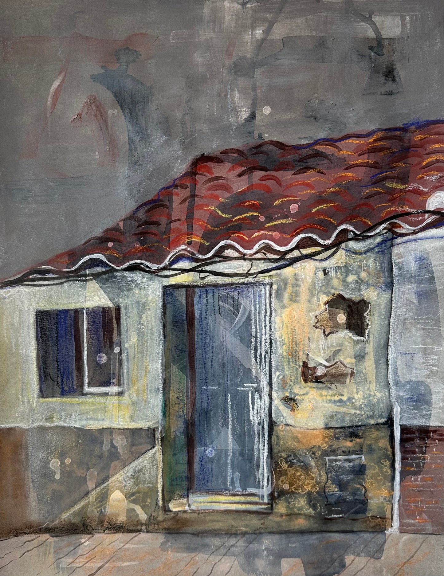 Original painting/Derelict house