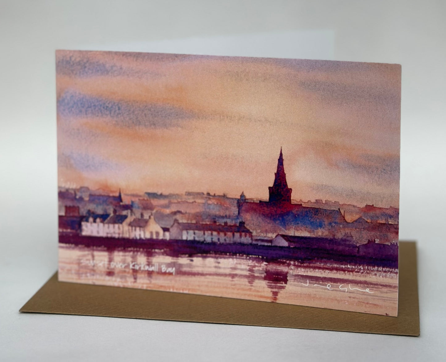 Card -  Sunset over Kirkwall bay