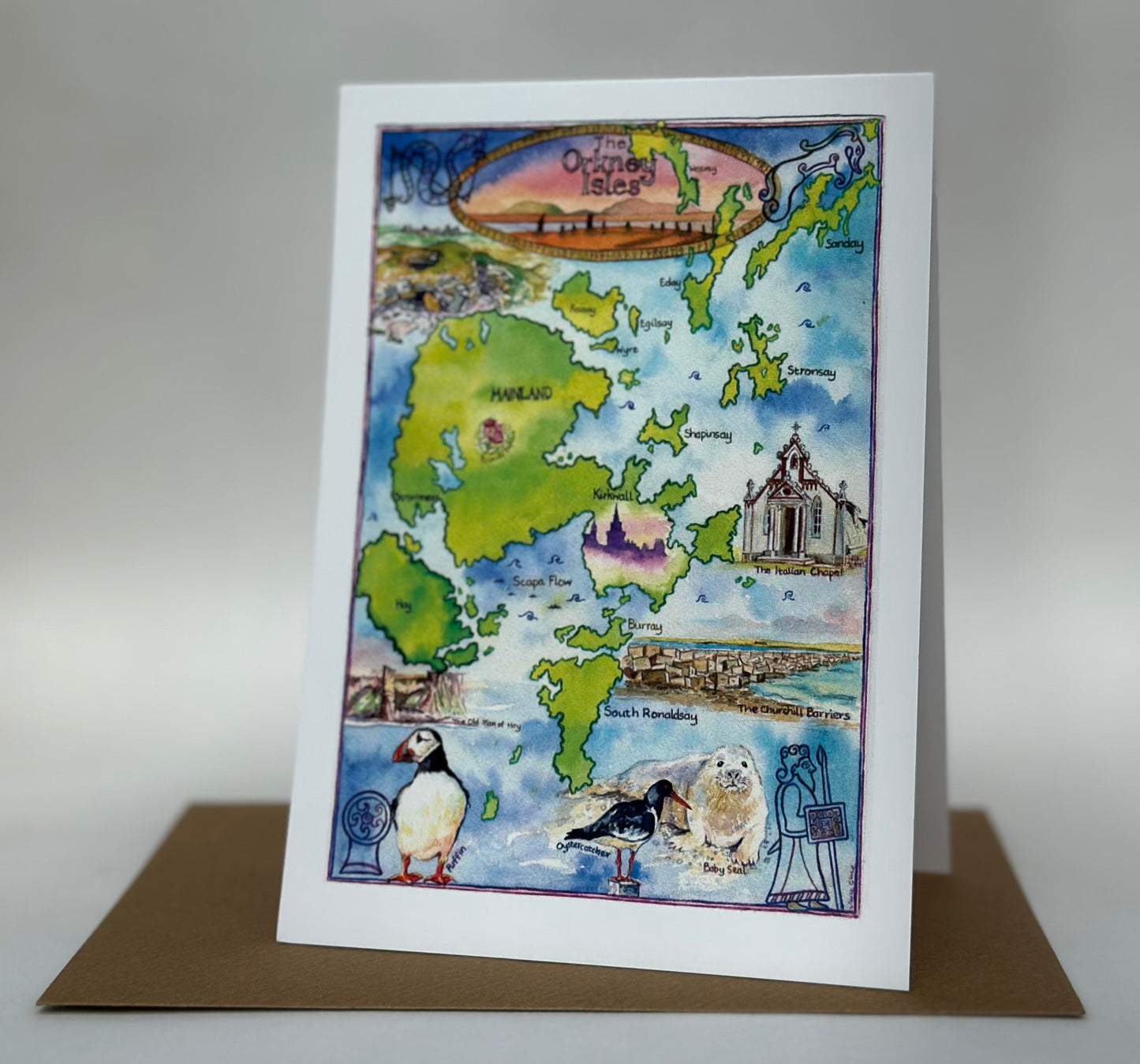 Card -  Orkney map