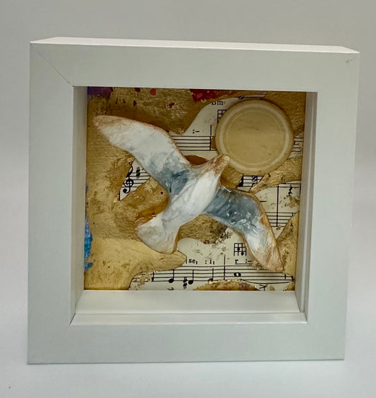 Original painting/Flying with the golden sun