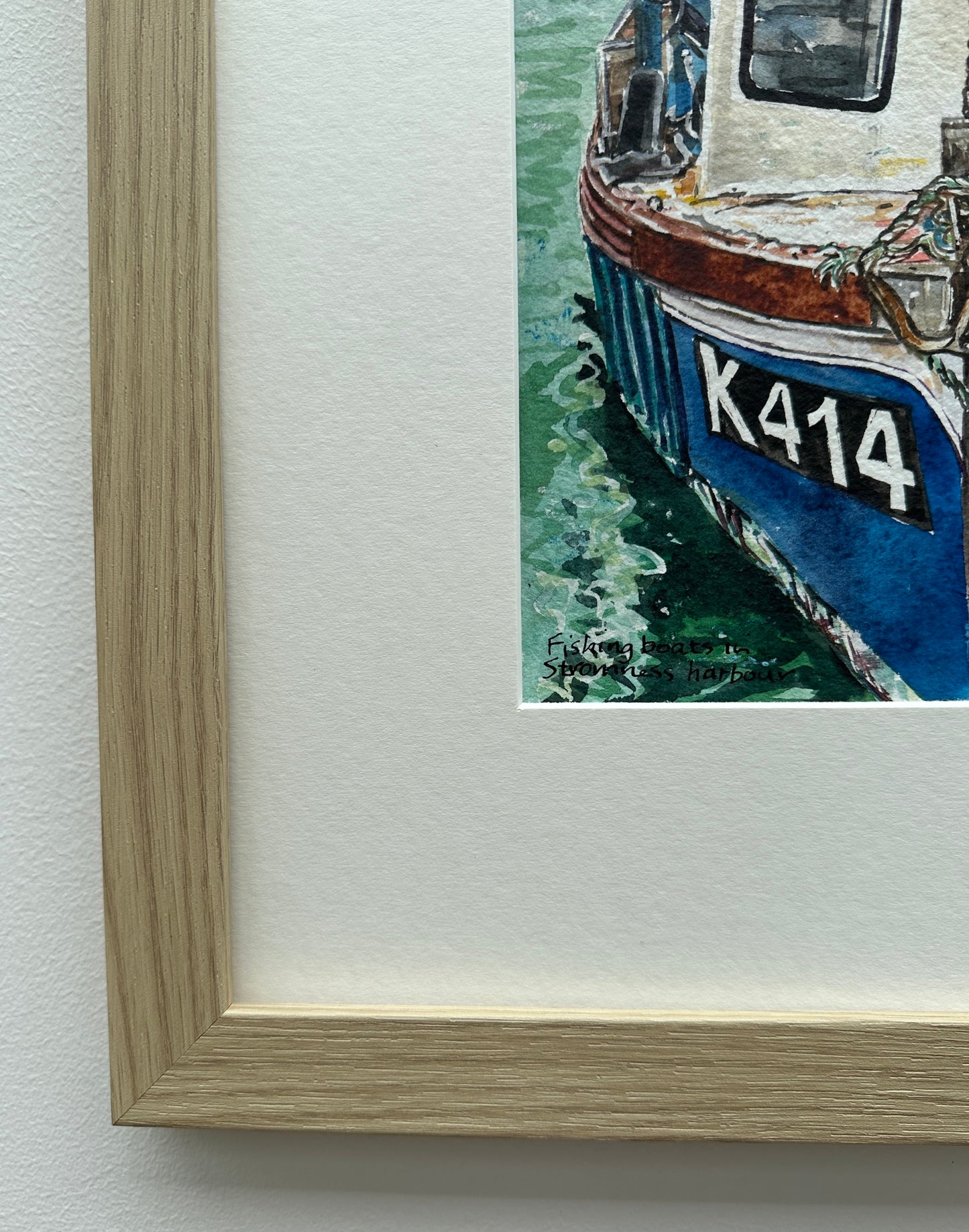 NEW! Original painting/Fishing boats in Stromness harbour