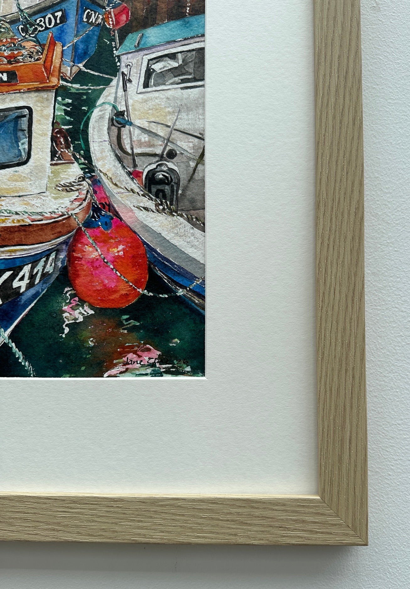 NEW! Original painting/Fishing boats in Stromness harbour