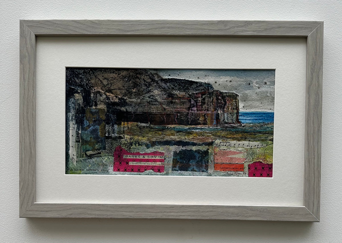 NEW! Original mixed media painting/Rackwick colours