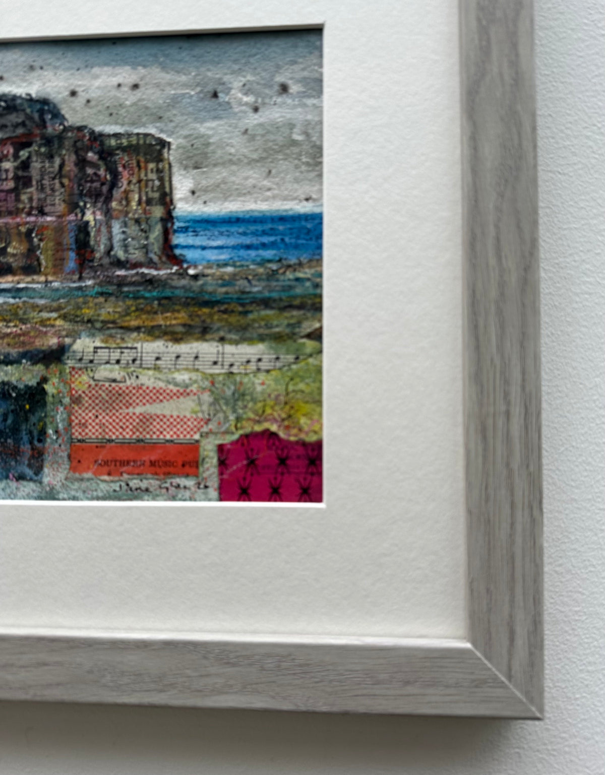 NEW! Original mixed media painting/Rackwick colours