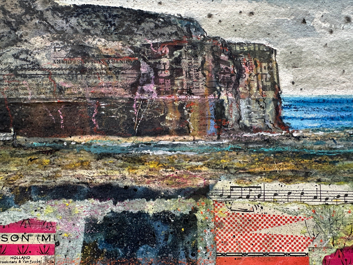 NEW! Original mixed media painting/Rackwick colours