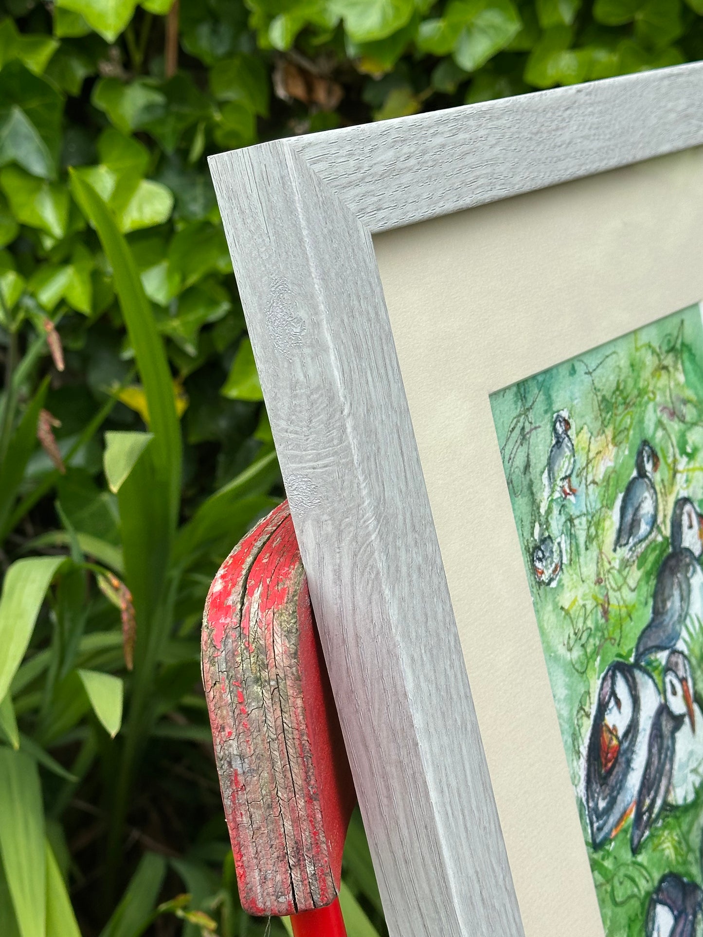 NEW! Original watercolour painting/Sketching Puffins