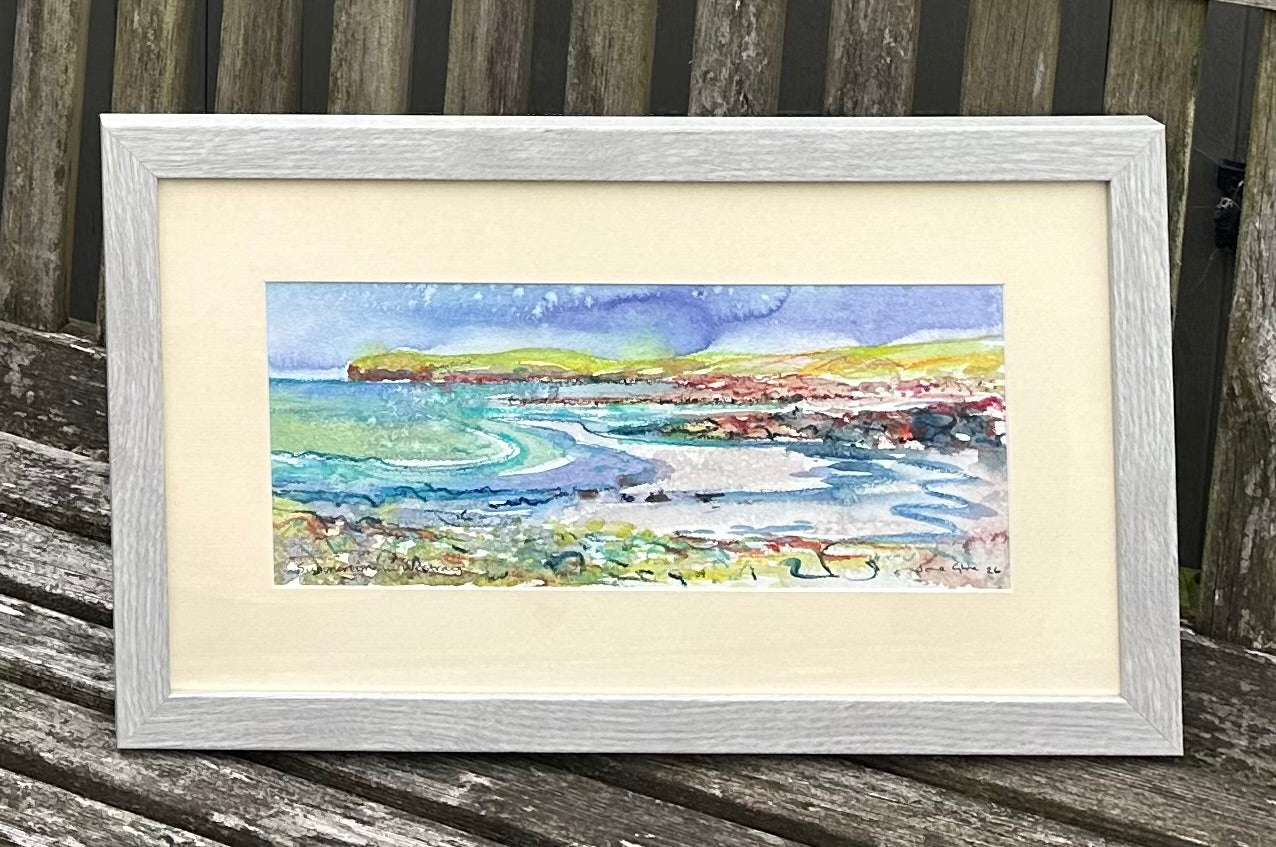 NEW! Original watercolour painting/Summertime in Westray