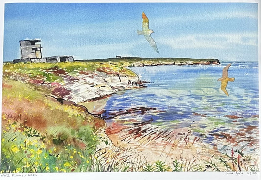 Large Limited edition print/WW2 Ruins, Flotta