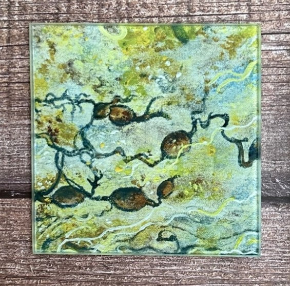 Glass coaster/Golden rockpool