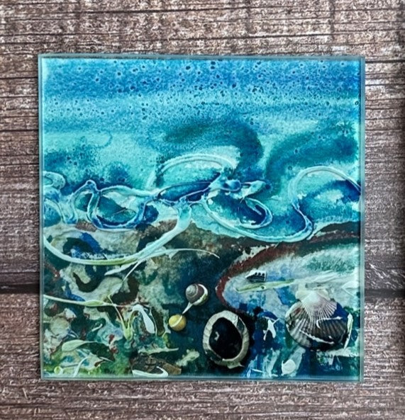 Glass coaster/Shorelines