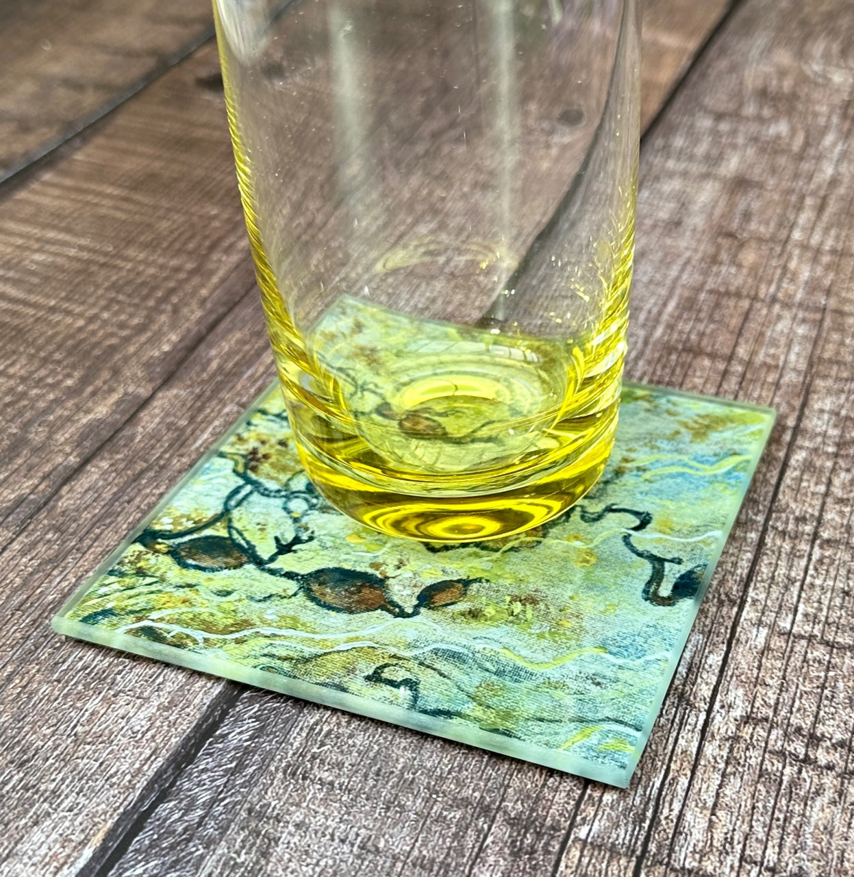 Glass coaster/Golden rockpool