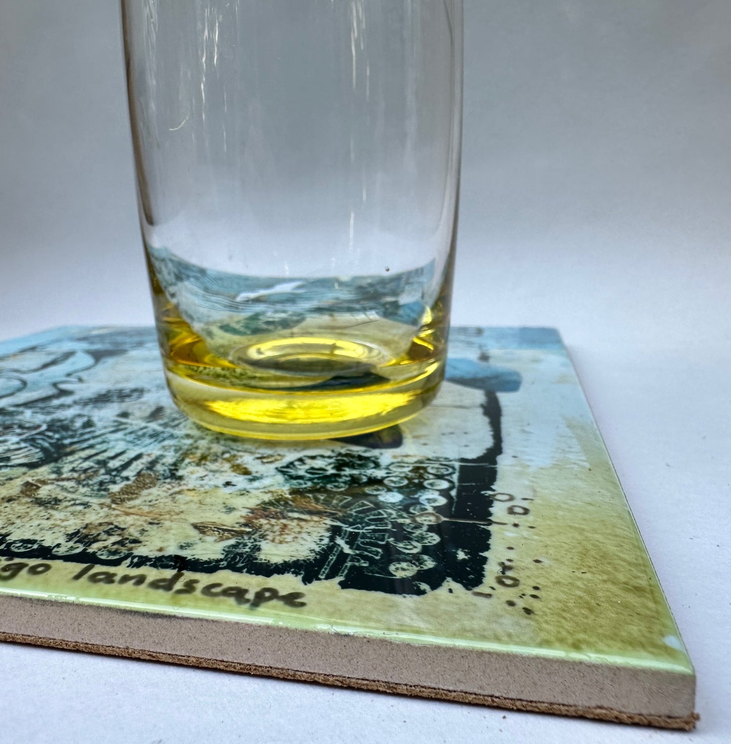 Sale! Large ceramic tile/Indigo Landscape