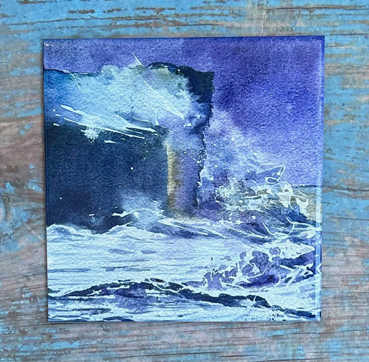 Large ceramic tile/Wild sea, Orkney