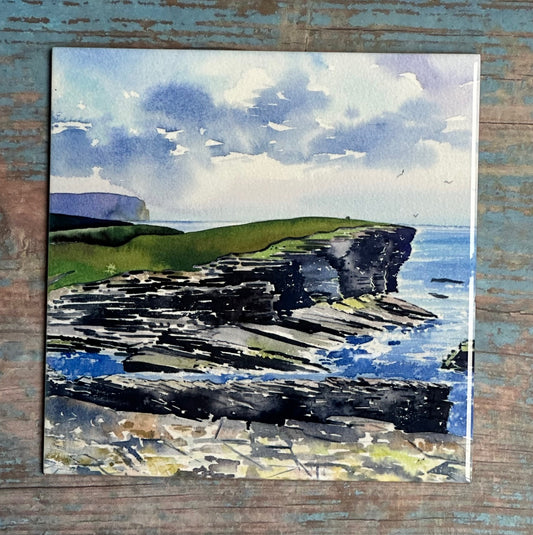 Large ceramic tile/Glittering sea, Yesnaby